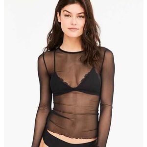 Urban Outfitters Mesh Long Sleeve Top
